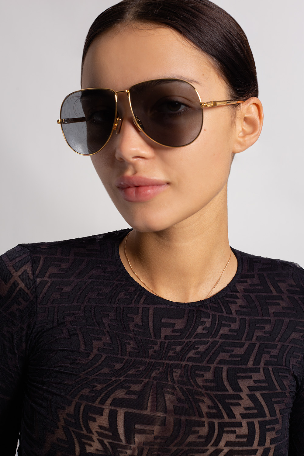 Fendi sunglasses with side shields best sale